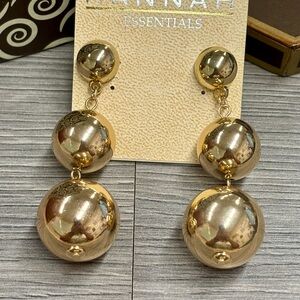 Metallic Gold Statement Spherical Earrings